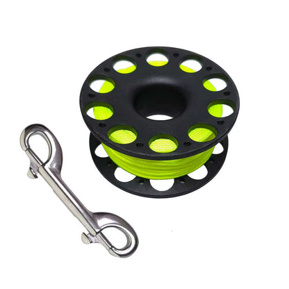 Scuba Diving Spool Finger Reel Cave Wreck Dive Safety Gear SMB Hook Accessories with Double End Hook
