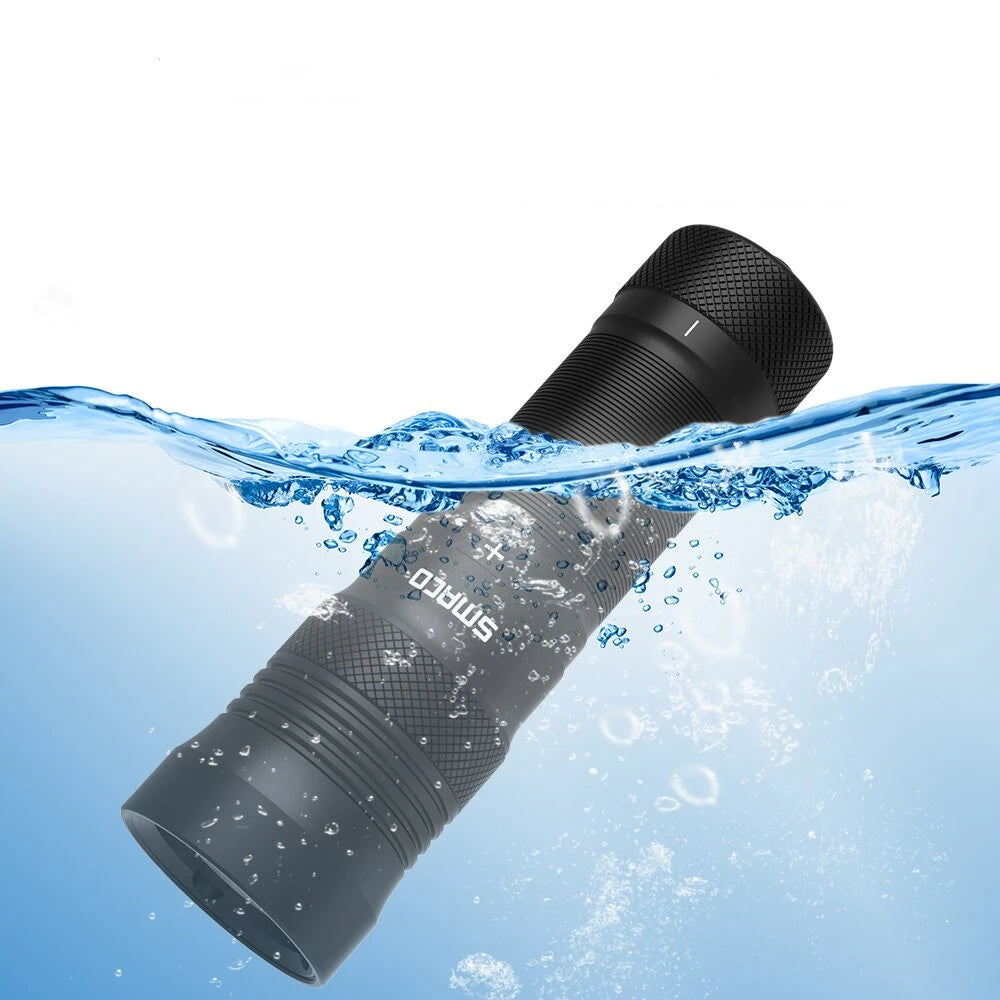 [US Direct]  F2 IPX8 Monolation Strong Light Diving Flashlight Underwater 300M Professional Diving Operation Patrol LEDD Torch