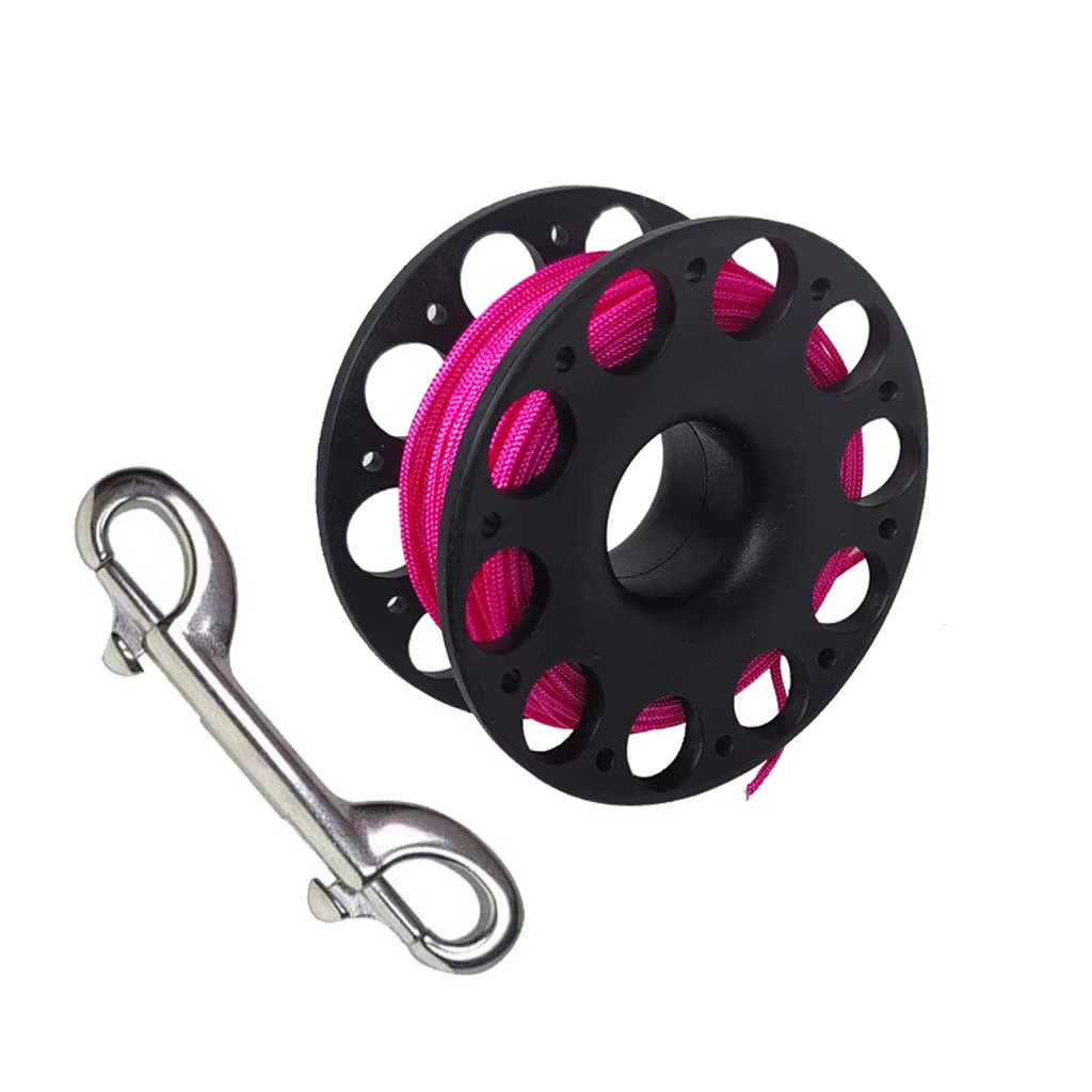 Scuba Diving Spool Finger Reel Cave Wreck Dive Safety Gear SMB Hook Accessories with Double End Hook