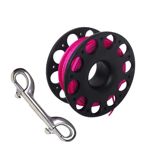 Scuba Diving Spool Finger Reel Cave Wreck Dive Safety Gear SMB Hook Accessories with Double End Hook