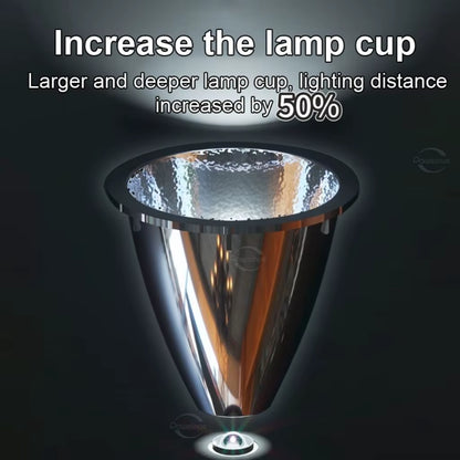 High Power Diving Flashlight IP68 Highest Waterproof Rating Professional Diving Light Powered by 18650 Battery with Hand Rope