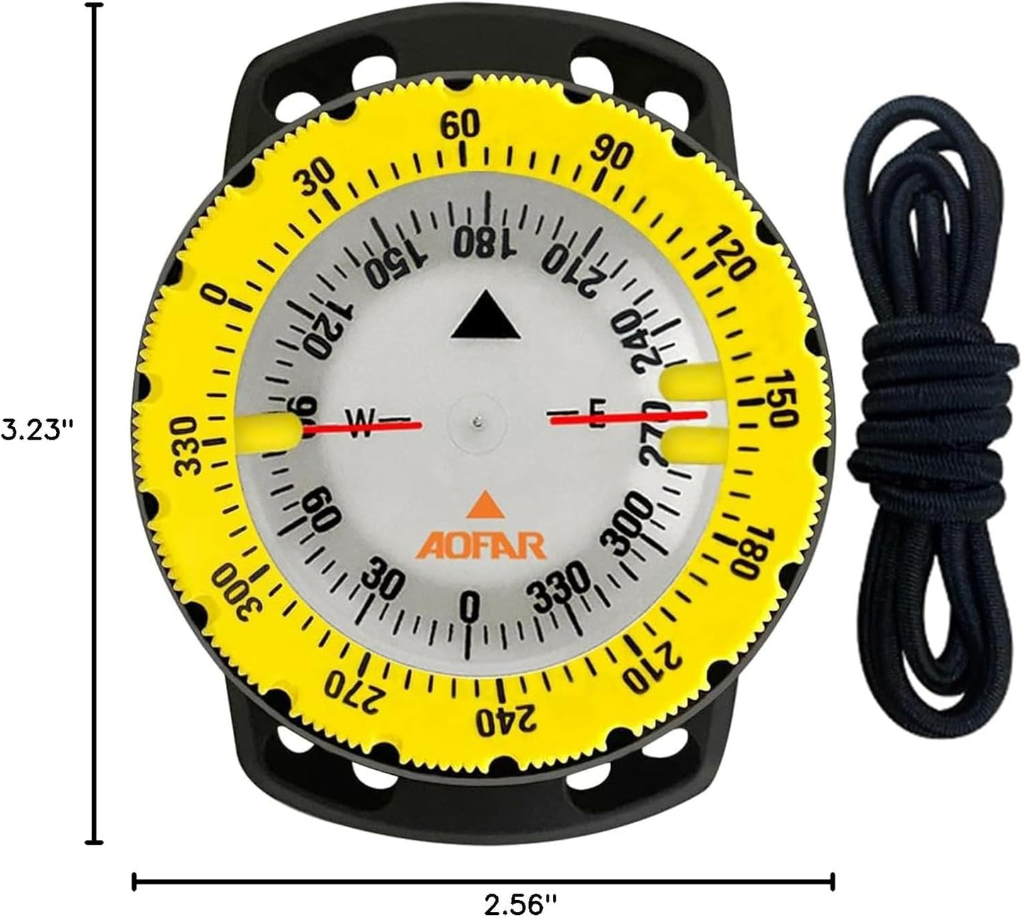 Dive Compass AF-Q60B Waterproof, Durable, Compact. Drawstring Style Compass for Sailing, Diving, Drawstring Style