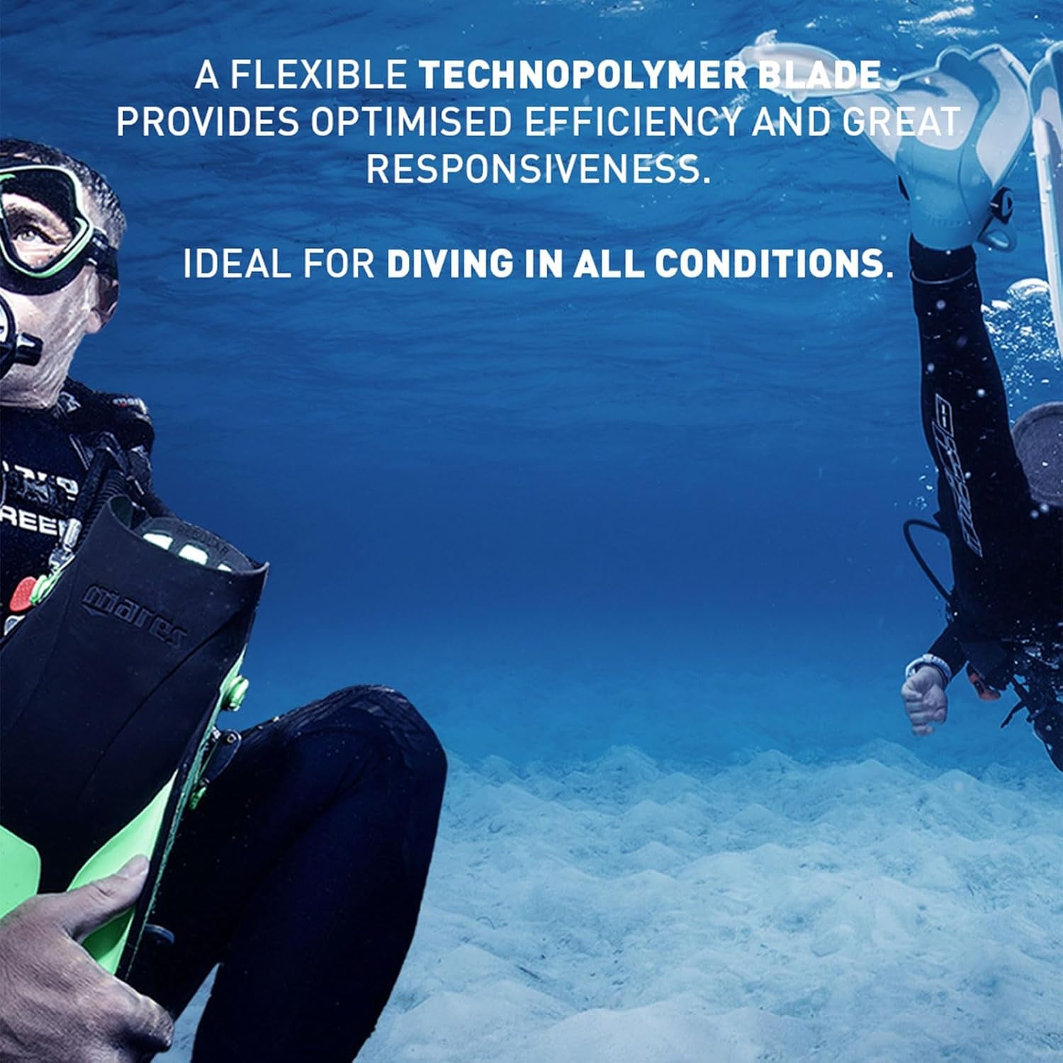 Unisex Adults Avanti Quattro + Diving Fins - Durable Efficient Versatile Open-Heel Scuba Fins with Four-Channel Design & Bungee Strap