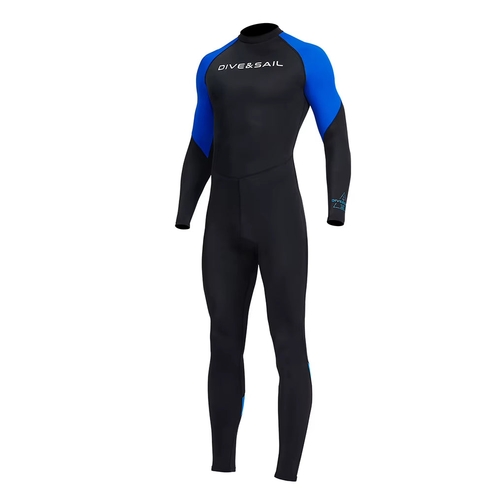Men Diving Suit Long Sleeve Sunscreen Diving Skin Clothes Snorkeling Surfing Swimsuit with Zipper Elastic Water Sports Equipment
