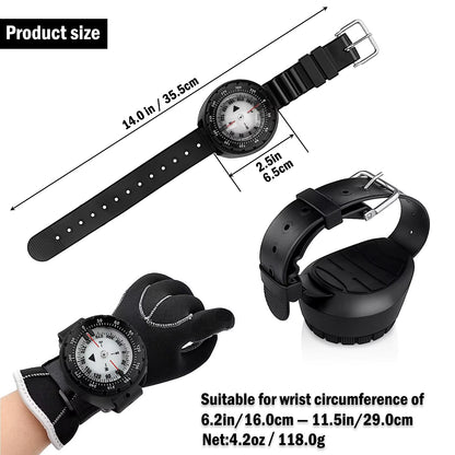 Digital Underwater 50M Diving Compass Professional Waterproof Navigator Digital Scuba Luminous Balanced Watch for Swimming