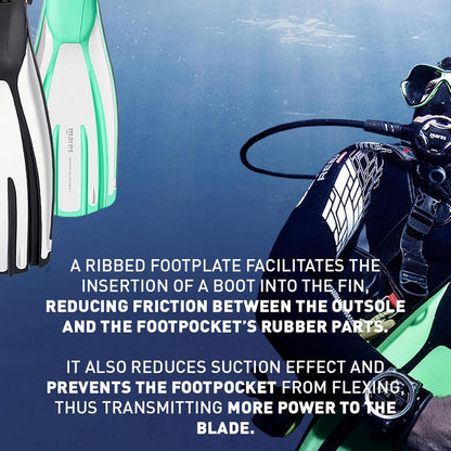 Unisex Adults Avanti Quattro + Diving Fins - Durable Efficient Versatile Open-Heel Scuba Fins with Four-Channel Design & Bungee Strap