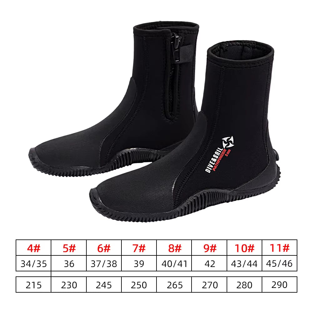 Neoprene Dive Boots Anti-Slip Surf Booties Scuba Diving Boots for Sailing Snorkeling Boating