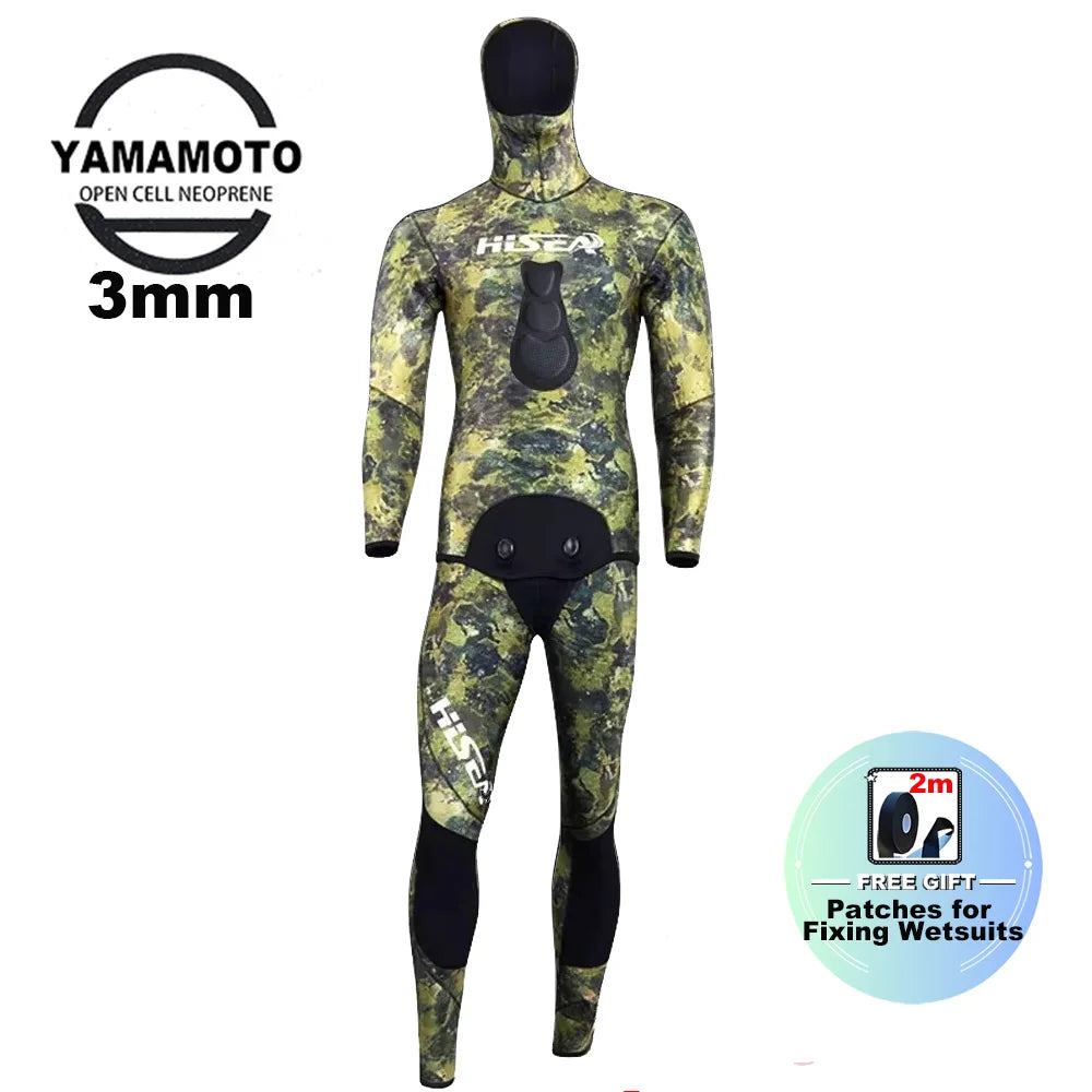 Wetsuits Men Spearfishing Suit Diving 3Mm Open Cell Wetsuit Wet Neoprene Camouflage