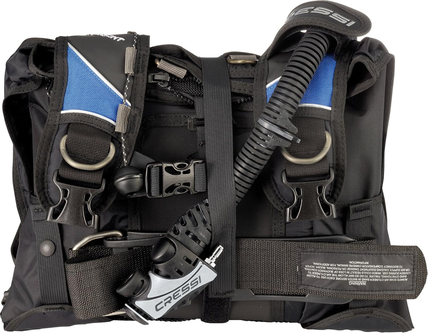 Lightest Travel Scuba Diving BCD - Folds Completely to save Space - Fully Accessorised: 8 D-Rings, 2 Wide Side Pockets, 2 Rear Trim Pockets - High Lift Capacity - Travelight: Designed in Italy