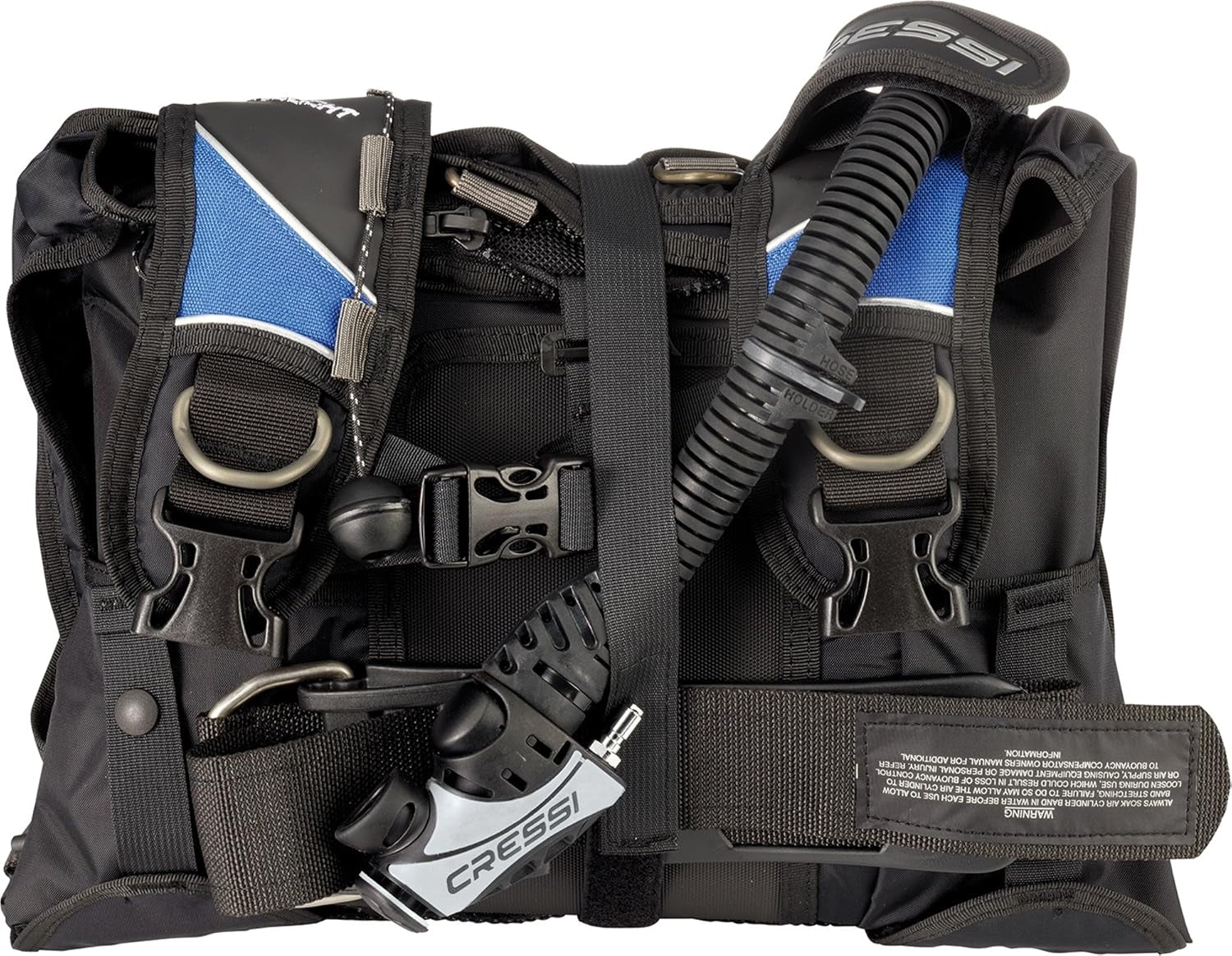 Lightest Travel Scuba Diving BCD - Folds Completely to save Space - Fully Accessorised: 8 D-Rings, 2 Wide Side Pockets, 2 Rear Trim Pockets - High Lift Capacity - Travelight: Designed in Italy