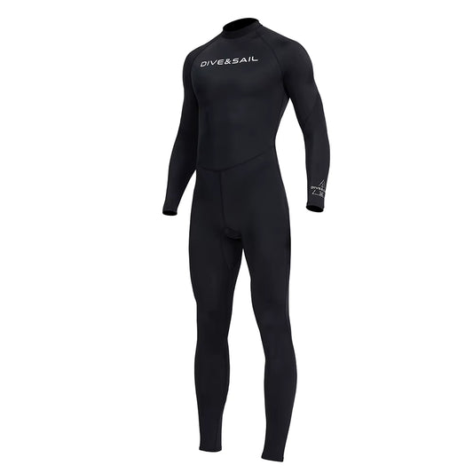 Men Diving Suit Long Sleeve Sunscreen Diving Skin Clothes Snorkeling Surfing Swimsuit with Zipper Elastic Water Sports Equipment