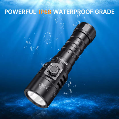 SD06 Diving Flashlight 3200Lm SFT70 Powerful 21700 Underwater Diving Lantern Range 472M Deep Scuba Torch IP68 Waterproof