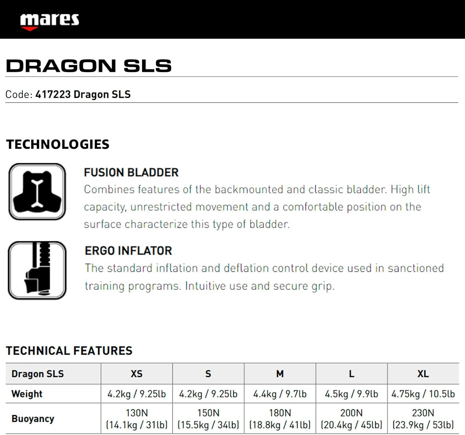 Unisex Dragon SLS Weight System Scuba Diving BCD | Durable Stable Underwater Buoyancy Compensator | High-Lift Capacity, 420 D Cordura, Large Cargo Pockets