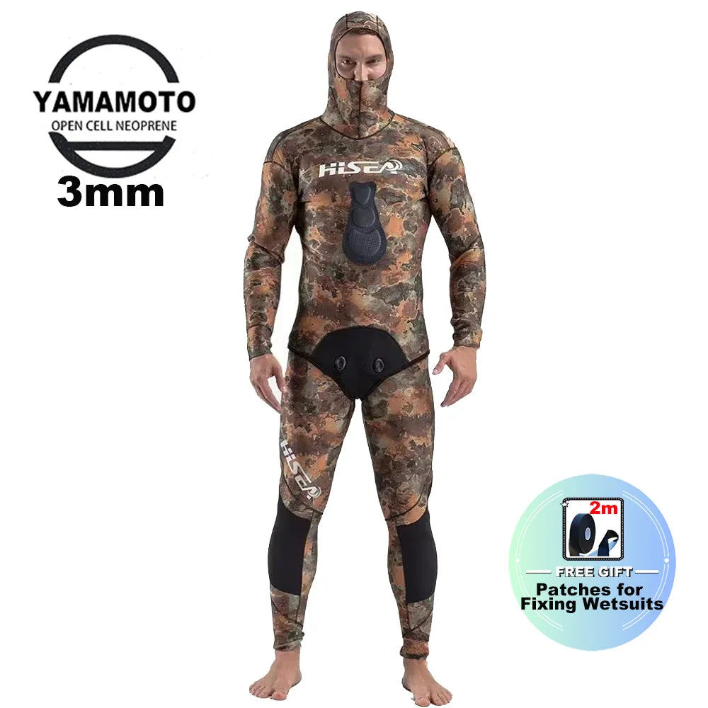 Wetsuits Men Spearfishing Suit Diving 3Mm Open Cell Wetsuit Wet Neoprene Camouflage