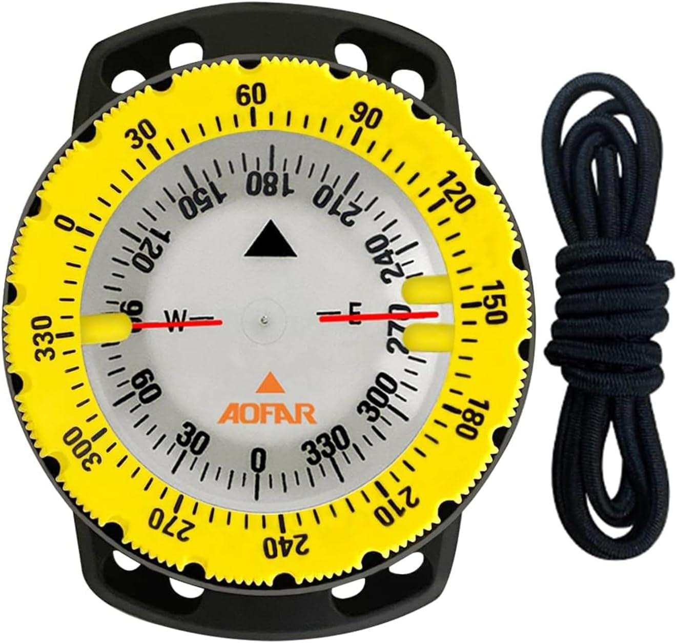 Dive Compass AF-Q60B Waterproof, Durable, Compact. Drawstring Style Compass for Sailing, Diving, Drawstring Style